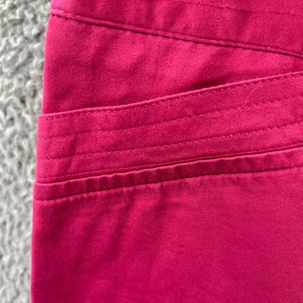 Women Capris Pants 16 Pink Stretch Clean Minimalist Contemporary Casual Everyday - Picture 11 of 12